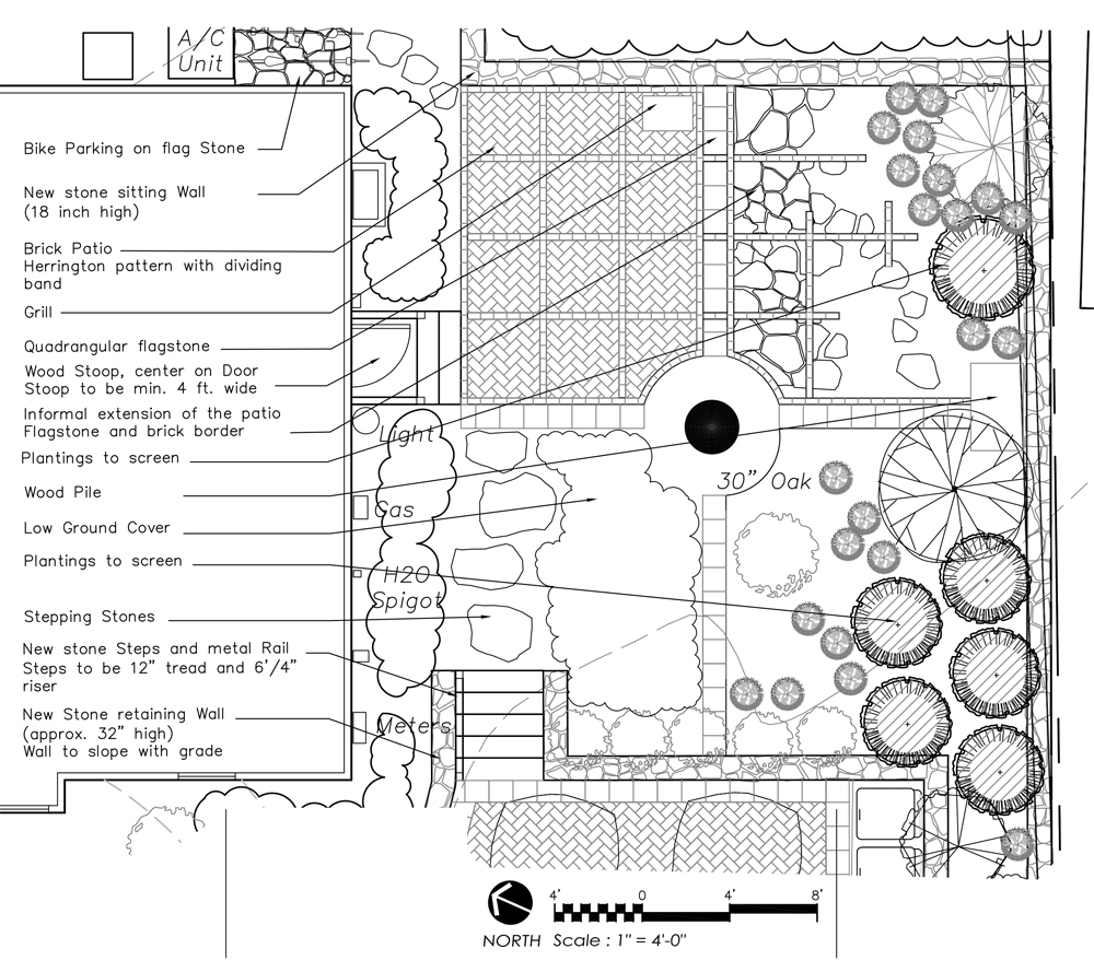 étapes de projet Créer un patio autour d'un chêne paysagiste Clermont-Ferrand