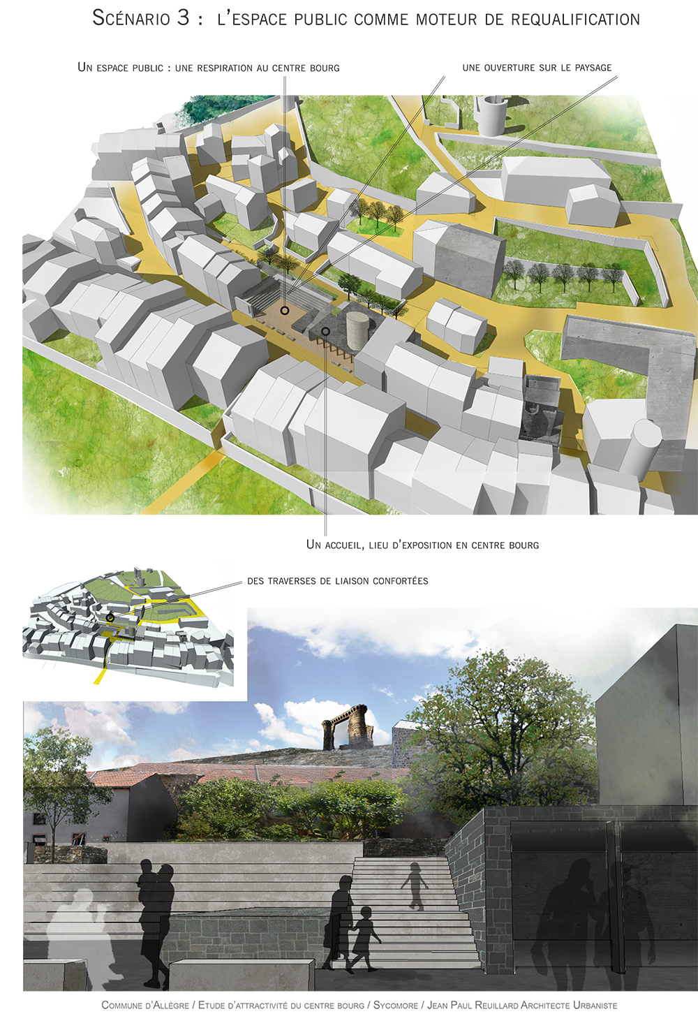 projet revitalisation centre bourg Allègre paysagiste Clermont-Ferrand 3