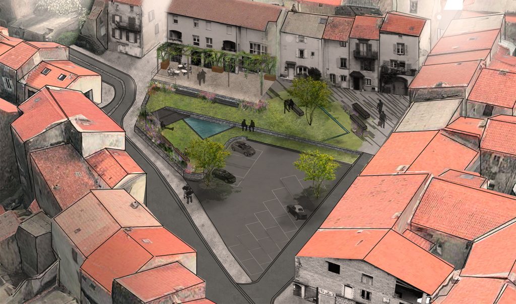 aménagement place beaudonnat le crest